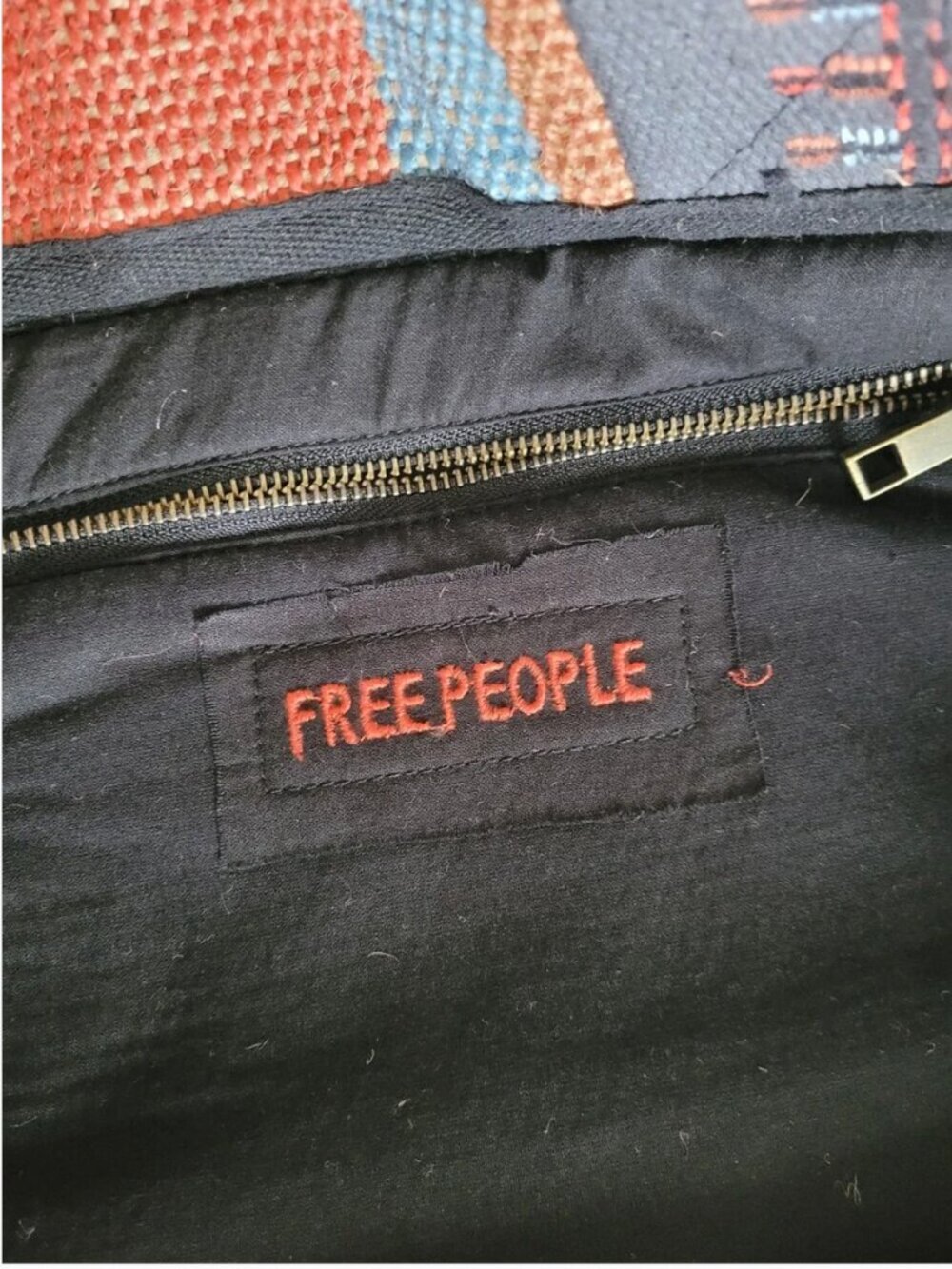 Free People NWT Copacabana Tote Canvas Striped Large Bag - Picture 6 of 6